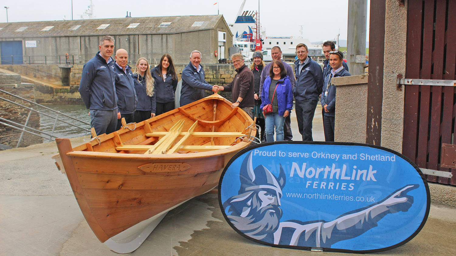 Shetland Yoal delivered to Stromness Rowing Club | NorthLink