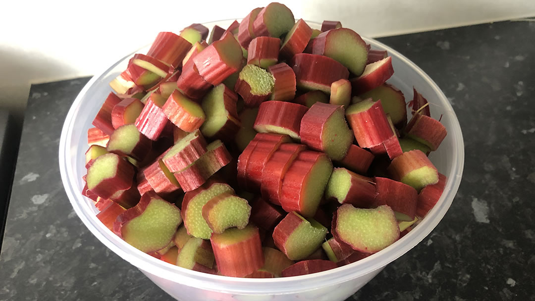 Chopped rhubarb