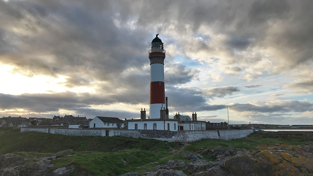 Buchan Ness Lighthouse in Aberdeenshire