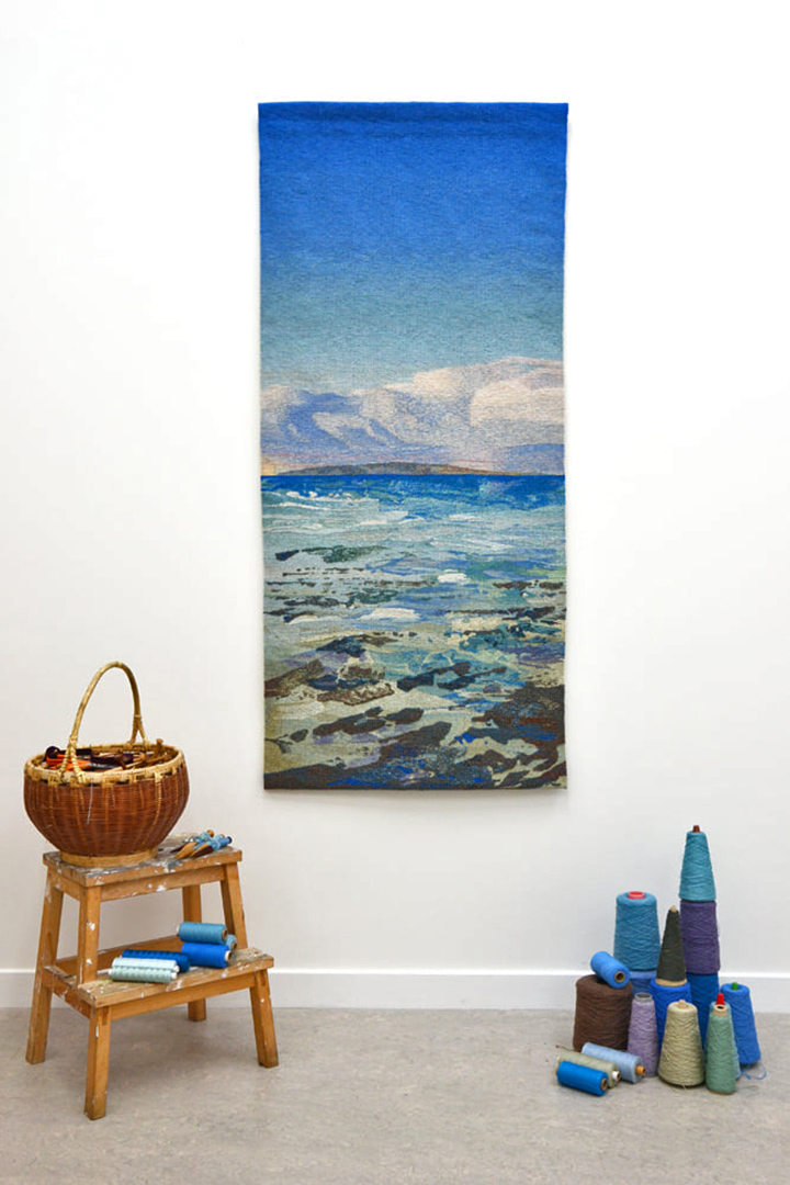 'Eynhallow, Disappearing Island' tapestry, made by Jo
