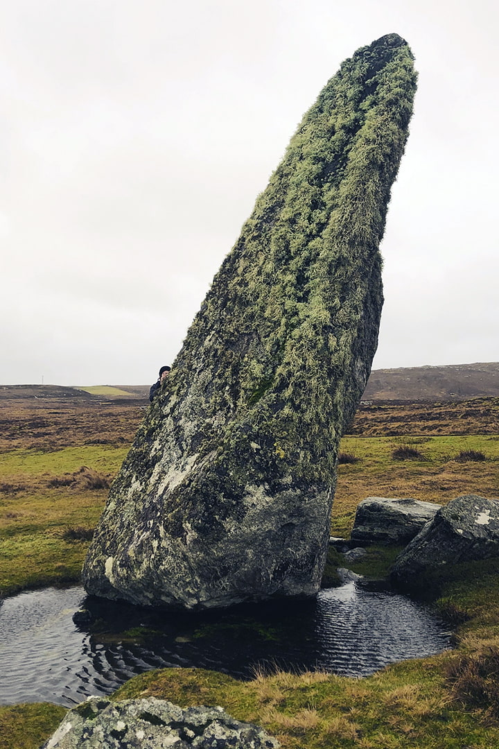 Lund standing stone in Shetland