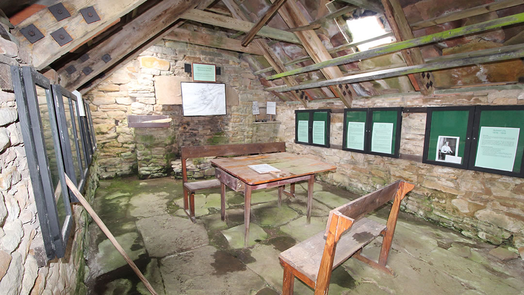 Inside the Old School in Rackwick, Hoy