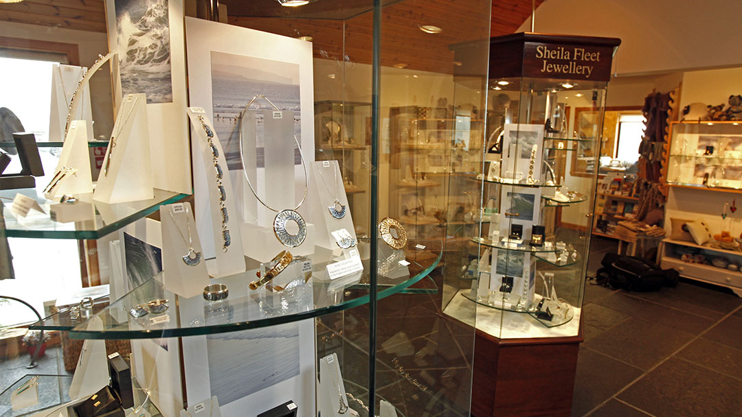 Jewellery displays in one of Sheila Fleet's stores