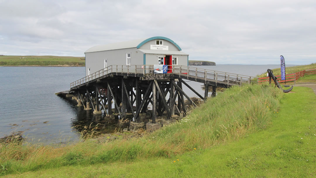 The Longhope Lifeboat Museum is in an old lifeboat shed, complete with a lifeboat and slipway