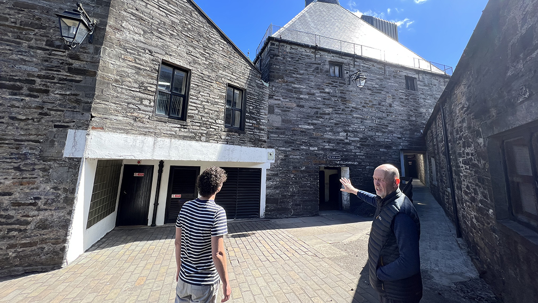 Enjoying a tour of Highland Park distillery