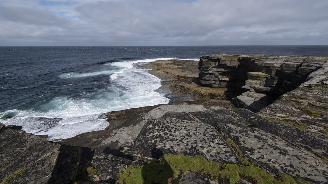 Craggy cliffs at North Hill Nature Reserve