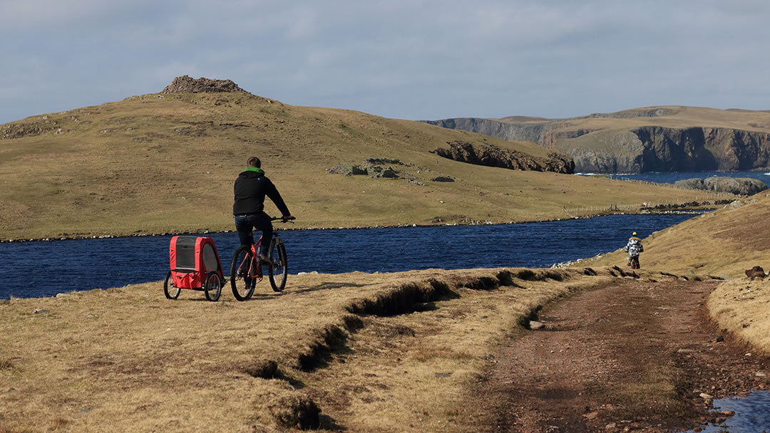 Taking the trek to Culswick Broch