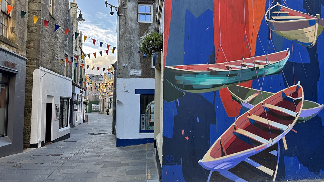 The colourful streets of Lerwick, Shetland