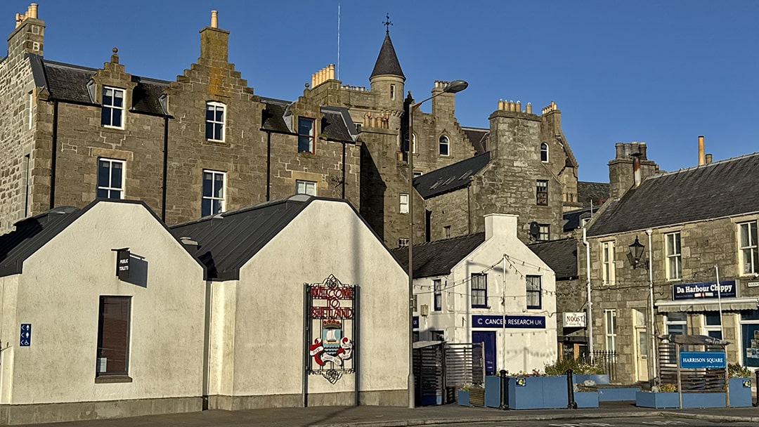 The town of Lerwick in Shetland