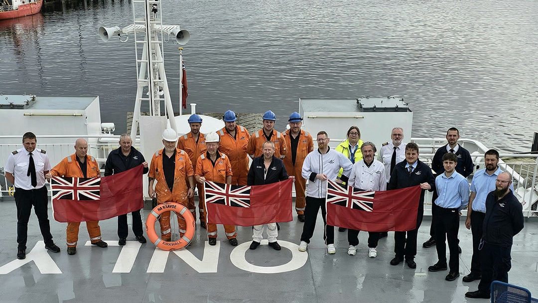 MV Hamnavoe crew for Merchant Navy Day