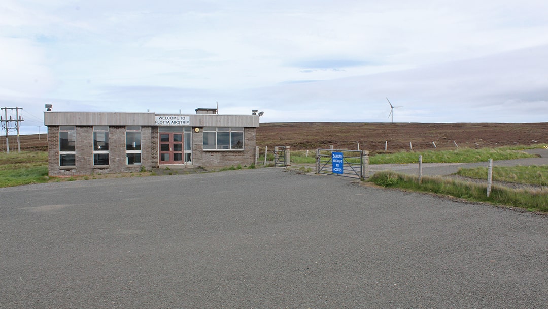 The Flotta airstrip