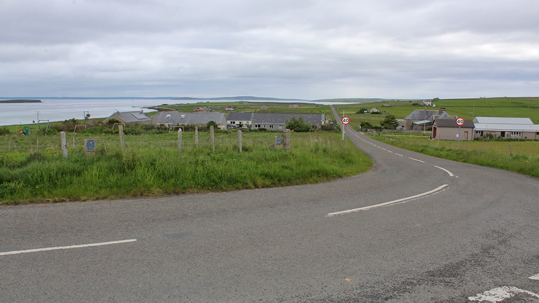 The Flotta playpark, school and community centre