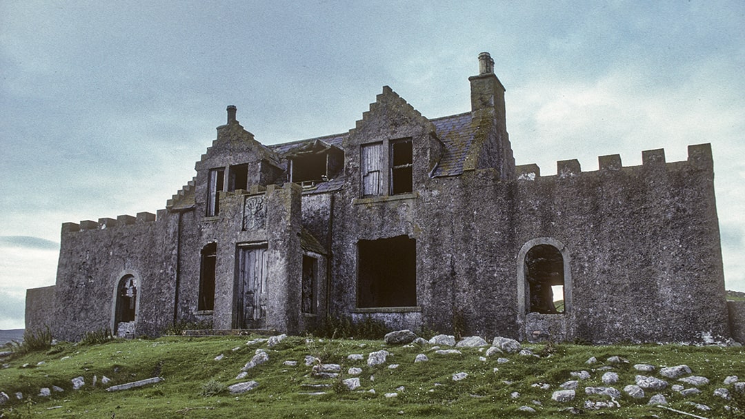 The exterior of Windhouse before it's roof collapsed