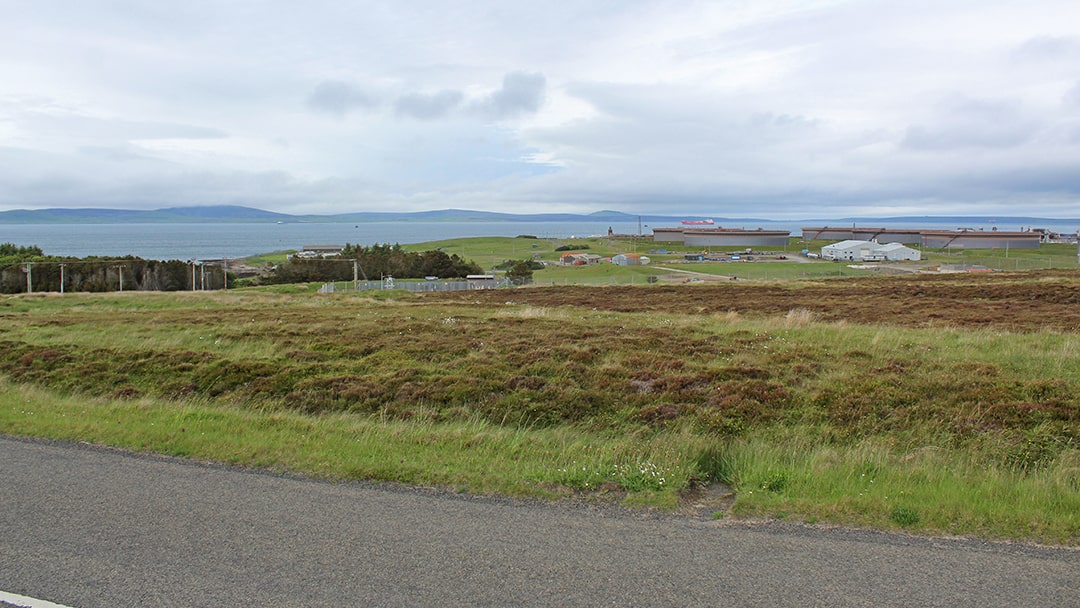 The landscape of Flotta in Orkney