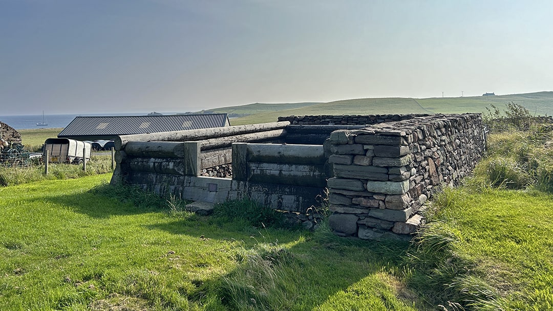 The partial reconstruction of a Stofa in Papa Stour, Shetland