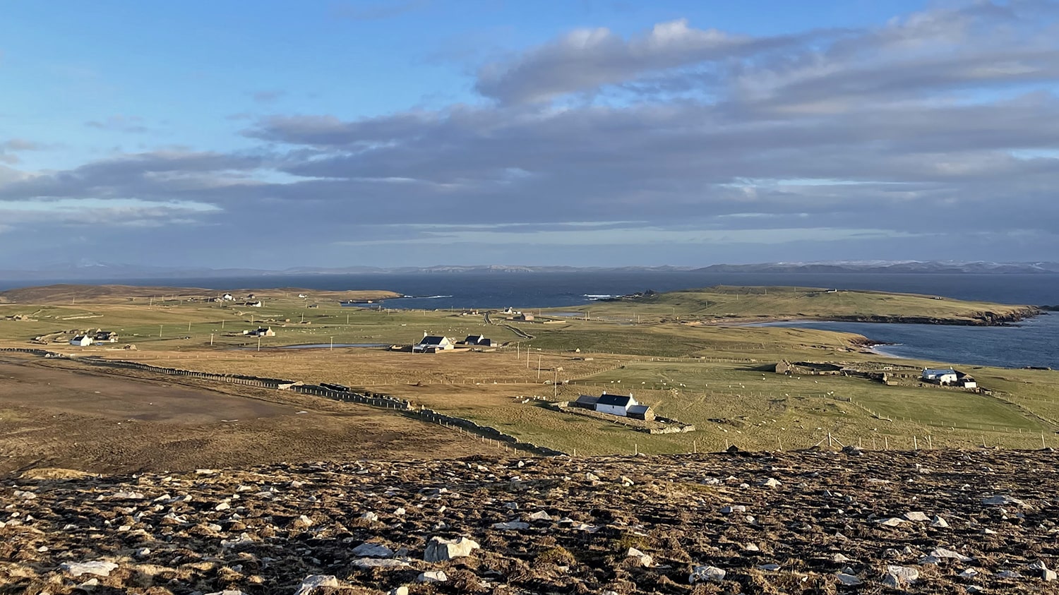 View across Papa Stour as seen from the Hill of Feilie