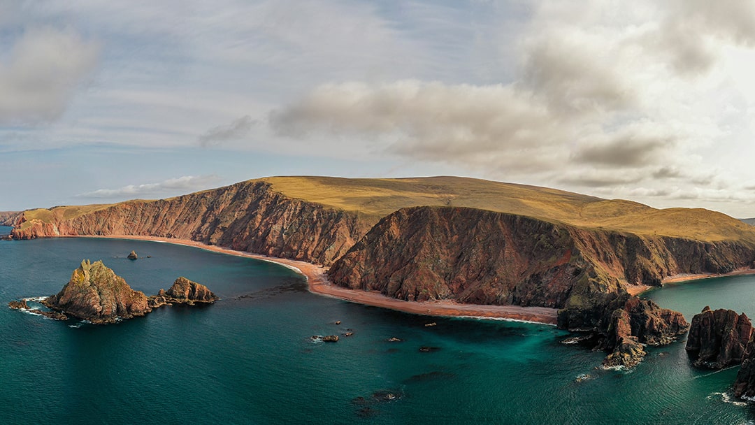 Da Lang Ayre beach in Shetland