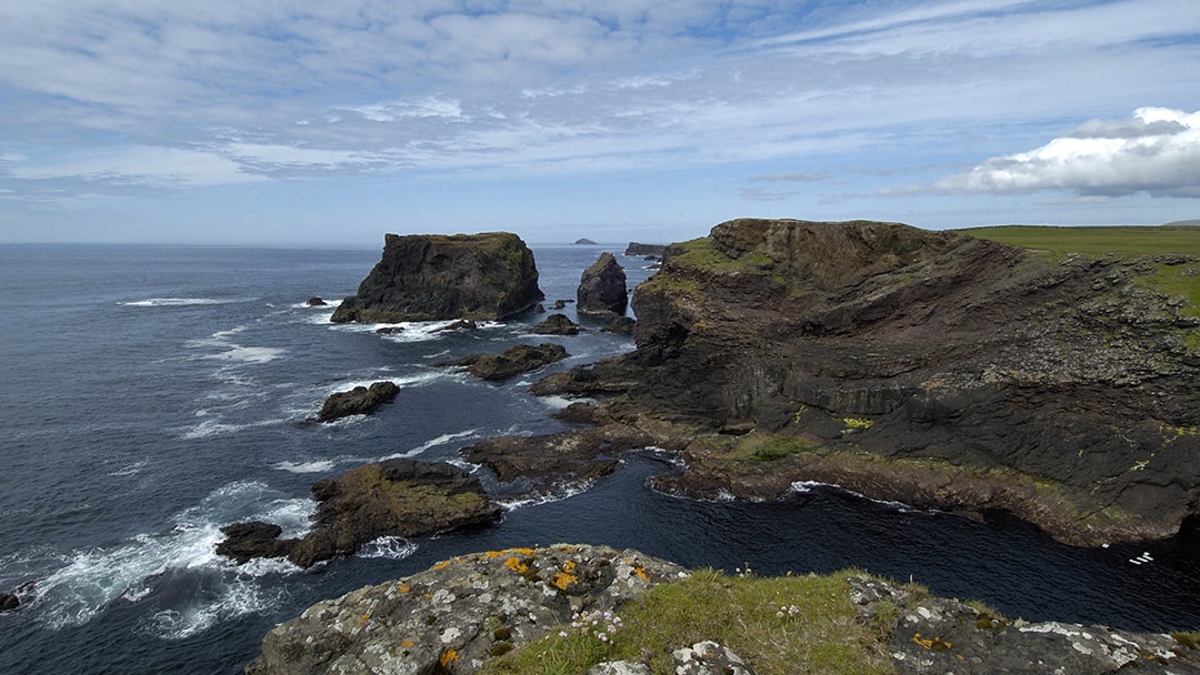 Dark cliffs of Esha Ness