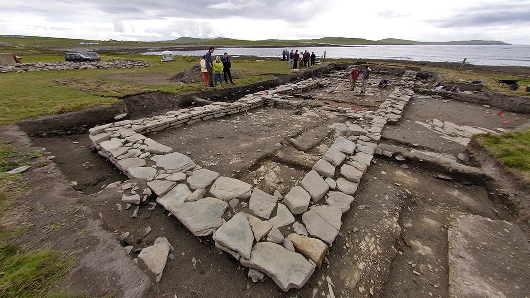 Quoygrew, Westray, being excavated by archaeologists