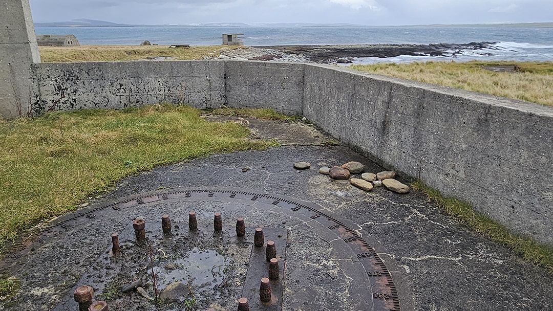 The gun emplacement at Rerwick Head