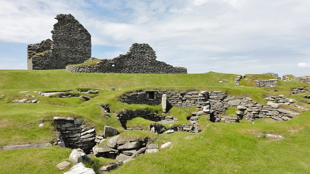 Ruins at Jarlshof in Shetland