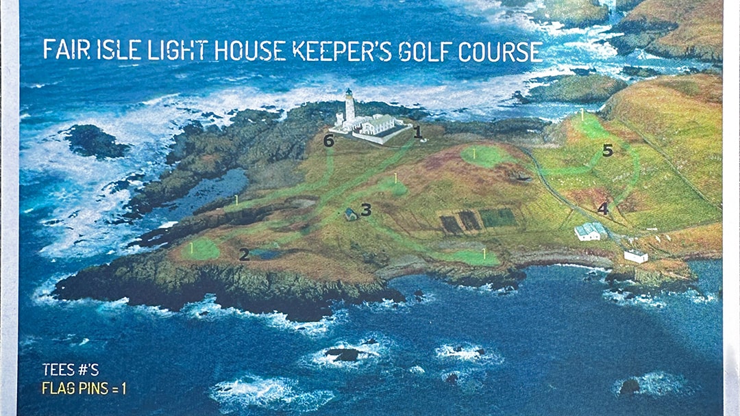 A map of Fair Isle golf course