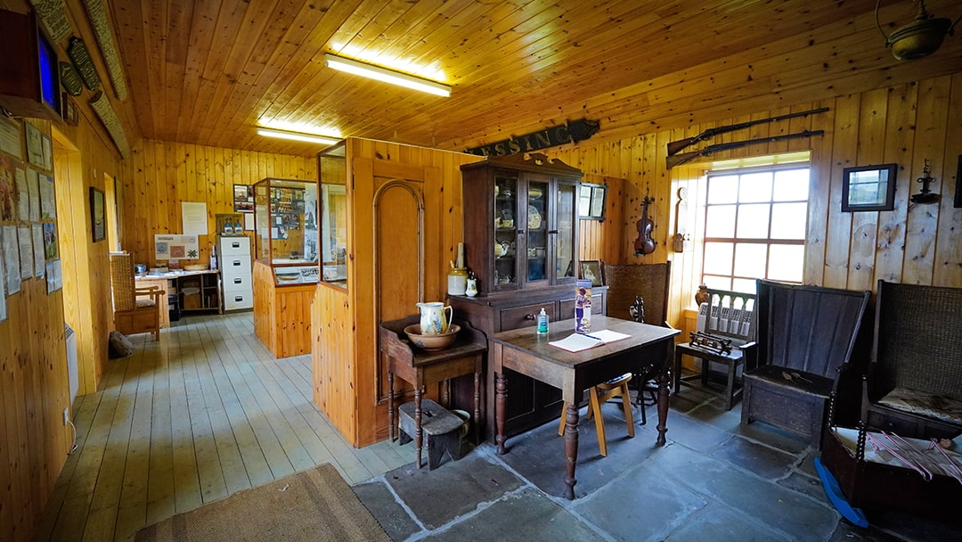 Inside the Fair Isle museum