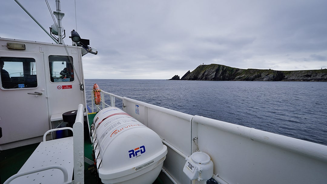 The ferry to Fair Isle from the Shetland mainland takes about 2.5 hours