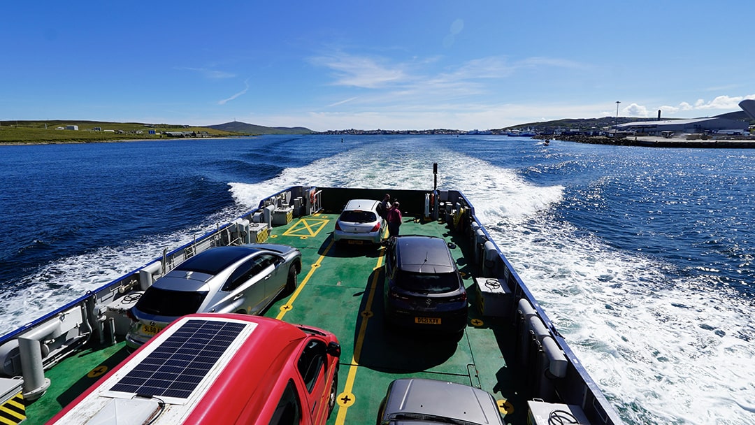 Sailing from Lerwick to Out Skerries