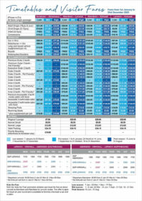 2025 Timetables and Visitor Fares