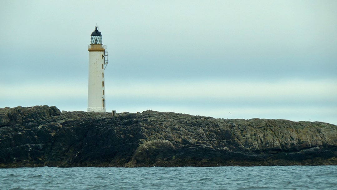 Bound Skerry Lighthouse in the Out Skerries, Shetland