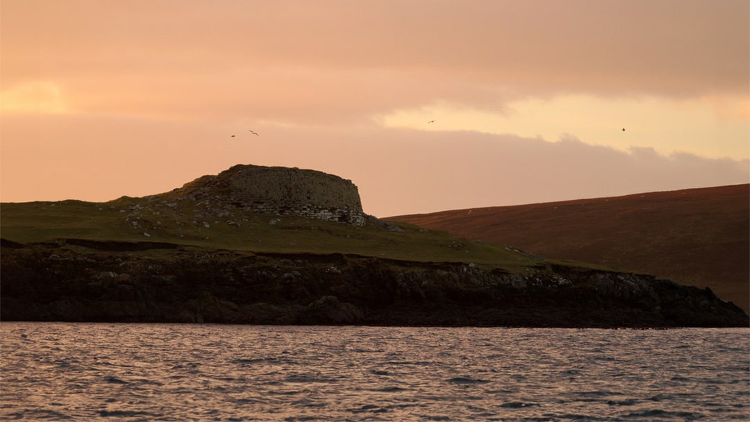 Burraness Broch in Yell, Shetland